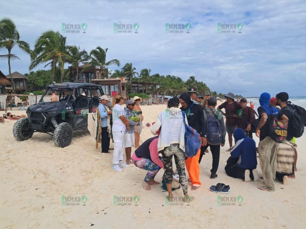 Recala balsa con 12 cubanos en costas de Tulum