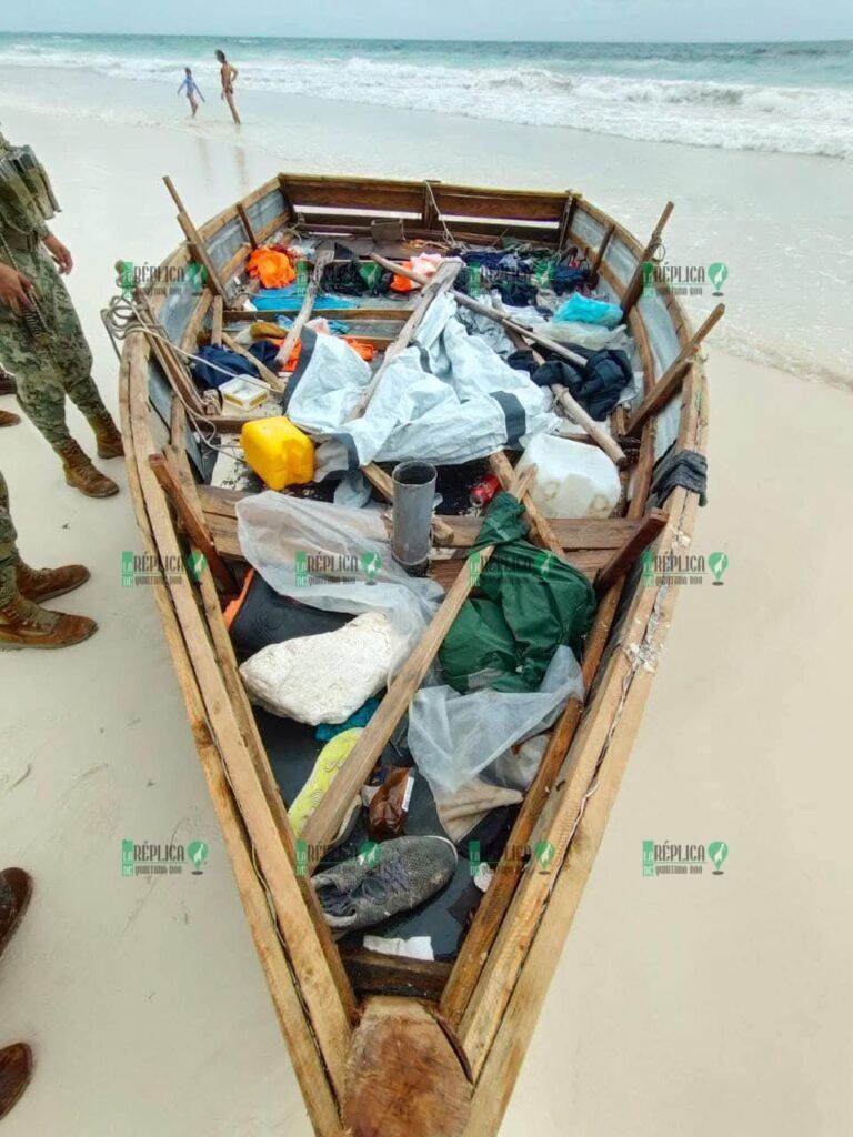 Recala balsa con 12 cubanos en costas de Tulum