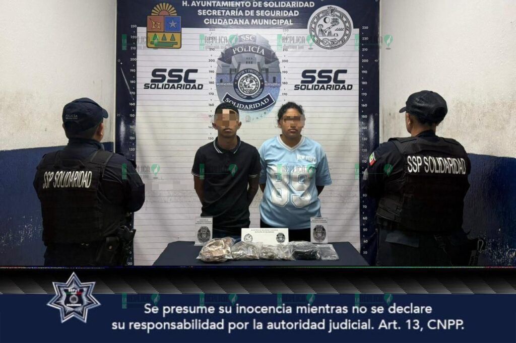 Detienen a pareja con 24 dosis de presuntos narcóticos en operativo de seguridad