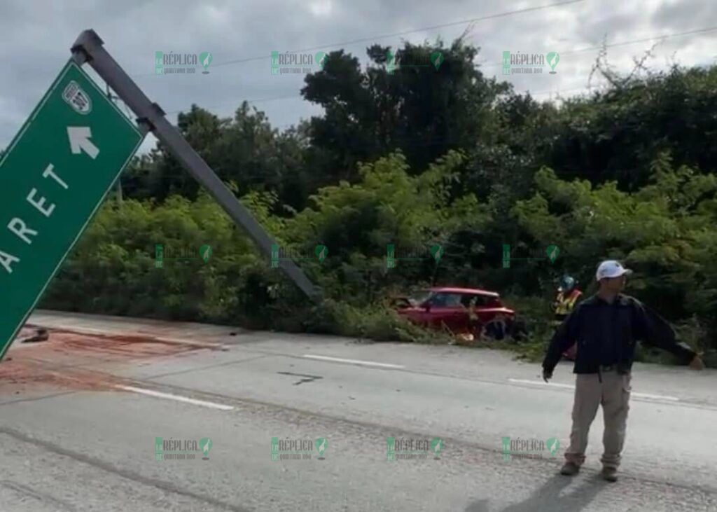 Choque a la altura de Calica deja a 3 lesionadas