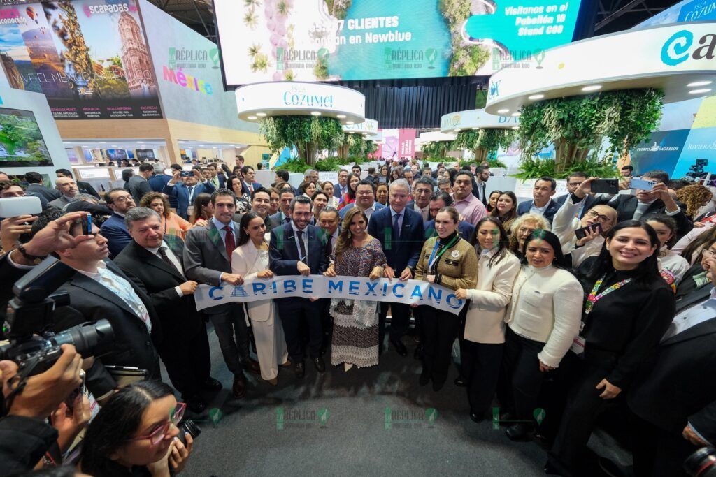 Mara Lezama y Josefina Rodríguez cortan listón del Pabellón Caribe Mexicano, el más grande de México en FITUR 2025