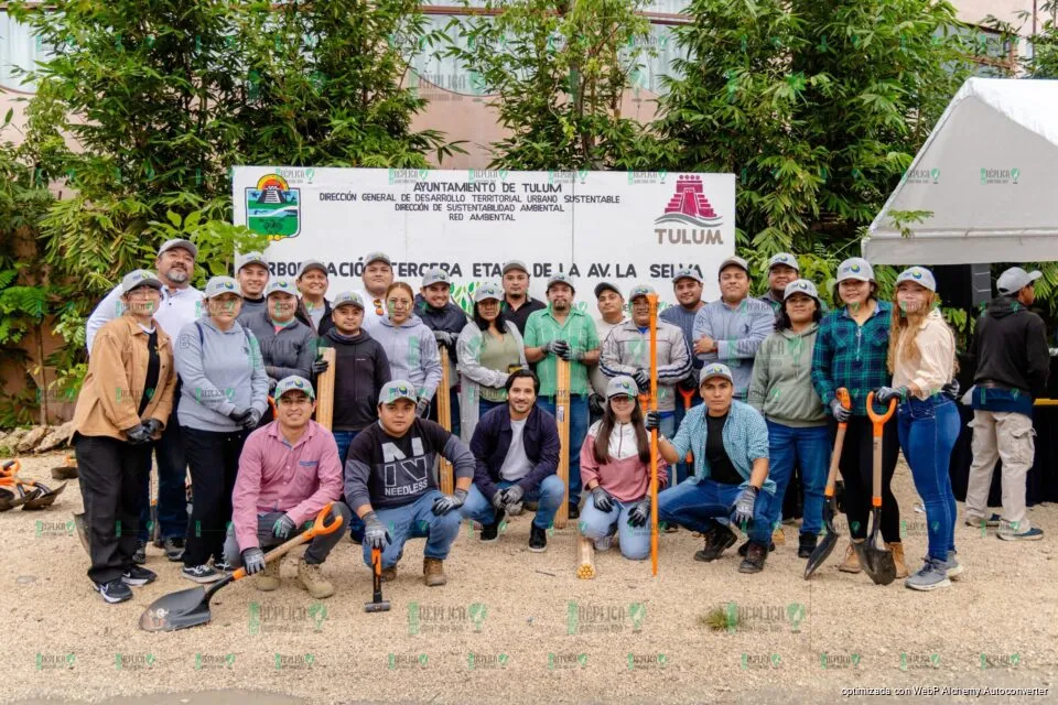 Gobierno de Tulum lleva a cabo la tercera etapa del programa Arborización en avenida La Selva