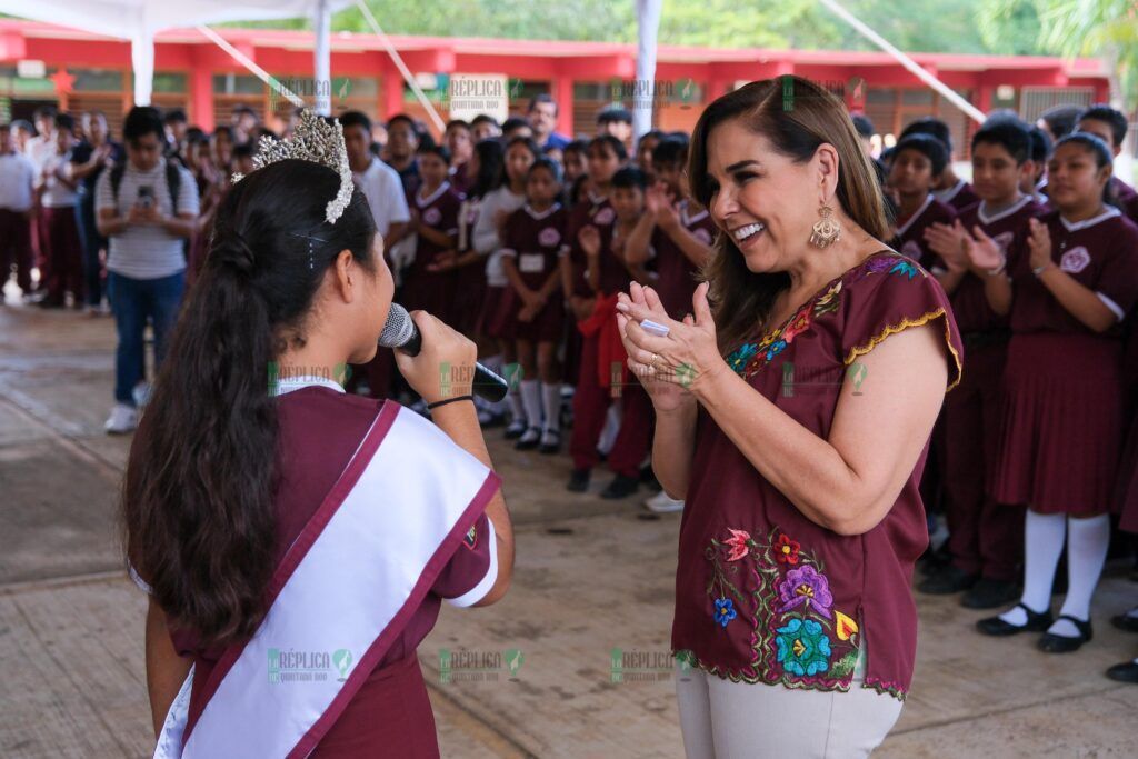 Anuncia Mara Lezama construcción de domo en Secundaria Técnica 10 “Francisco Zarco” en Leona Vicario