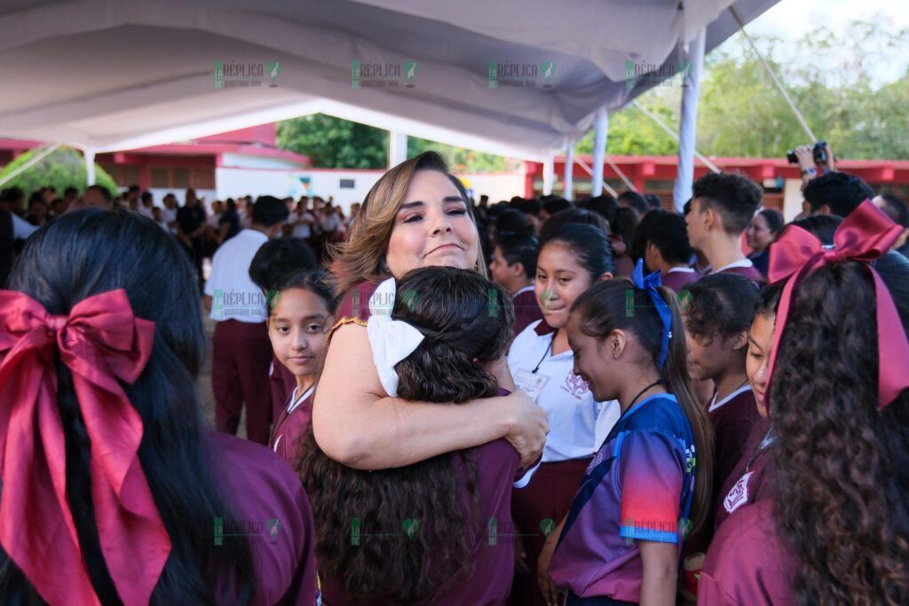 Anuncia Mara Lezama construcción de domo en Secundaria Técnica 10 “Francisco Zarco” en Leona Vicario