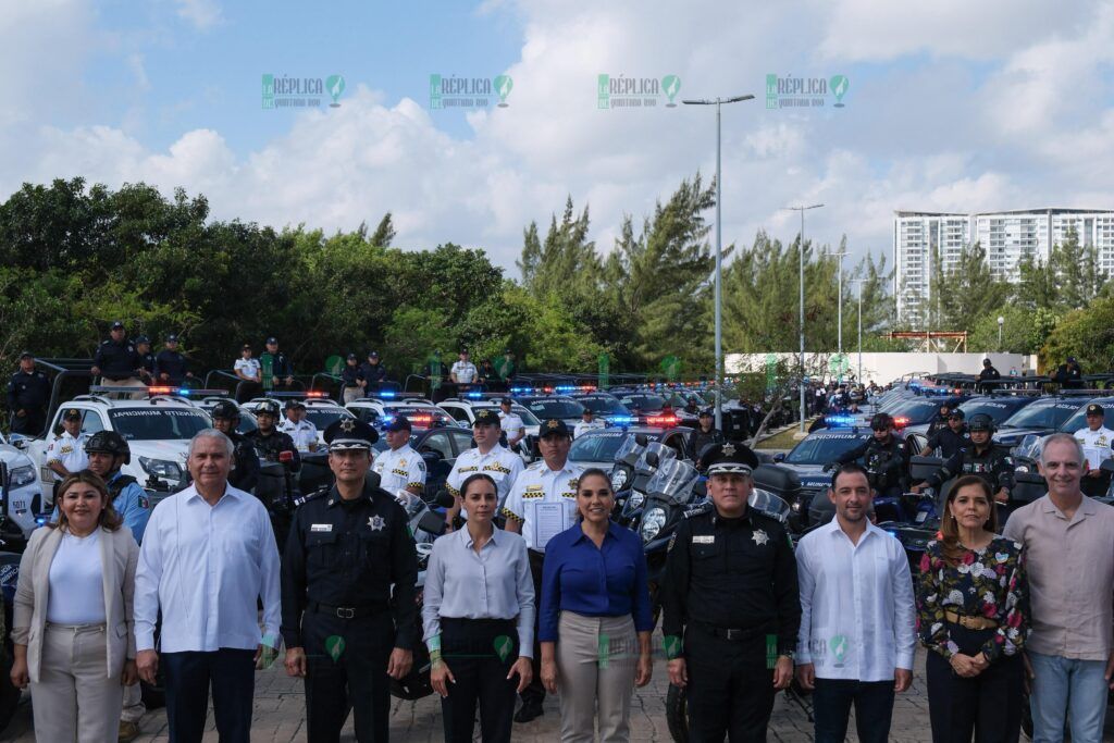 Entregan Mara Lezama y Ana Paty Peralta 127 unidades de tecnología avanzada a la Secretaría de Seguridad Ciudadana de Benito Juárez