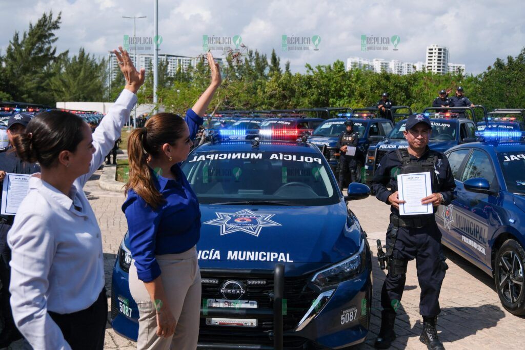 Entregan Mara Lezama y Ana Paty Peralta 127 unidades de tecnología avanzada a la Secretaría de Seguridad Ciudadana de Benito Juárez