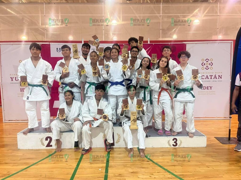 Conquistan judocas quintanarroenses 21 medallas en el Segundo Campeonato Estudiantil Abierto