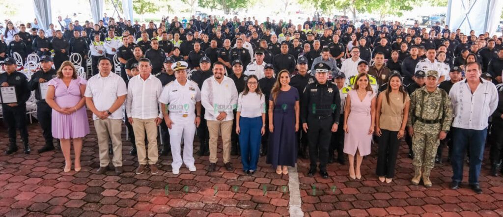 Reconoce Mara Lezama mérito policial y refuerza compromiso por la seguridad en Quintana Roo