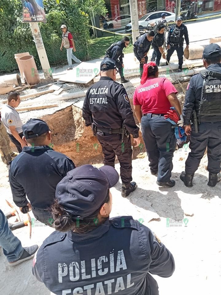 Mueren 2 trabajadores, al derrumbarse excavación de CAPA en Chetumal 