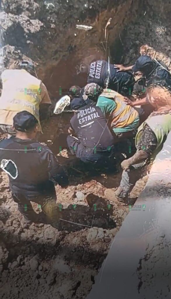 Mueren 2 trabajadores, al derrumbarse excavación de CAPA en Chetumal 