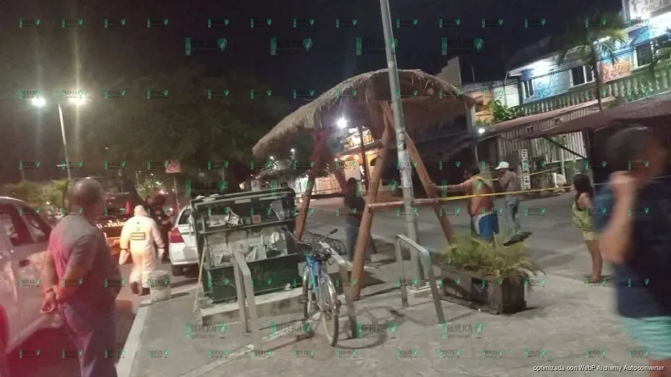 Ejecutan a hombre y hieren a otro en el centro de Tulum