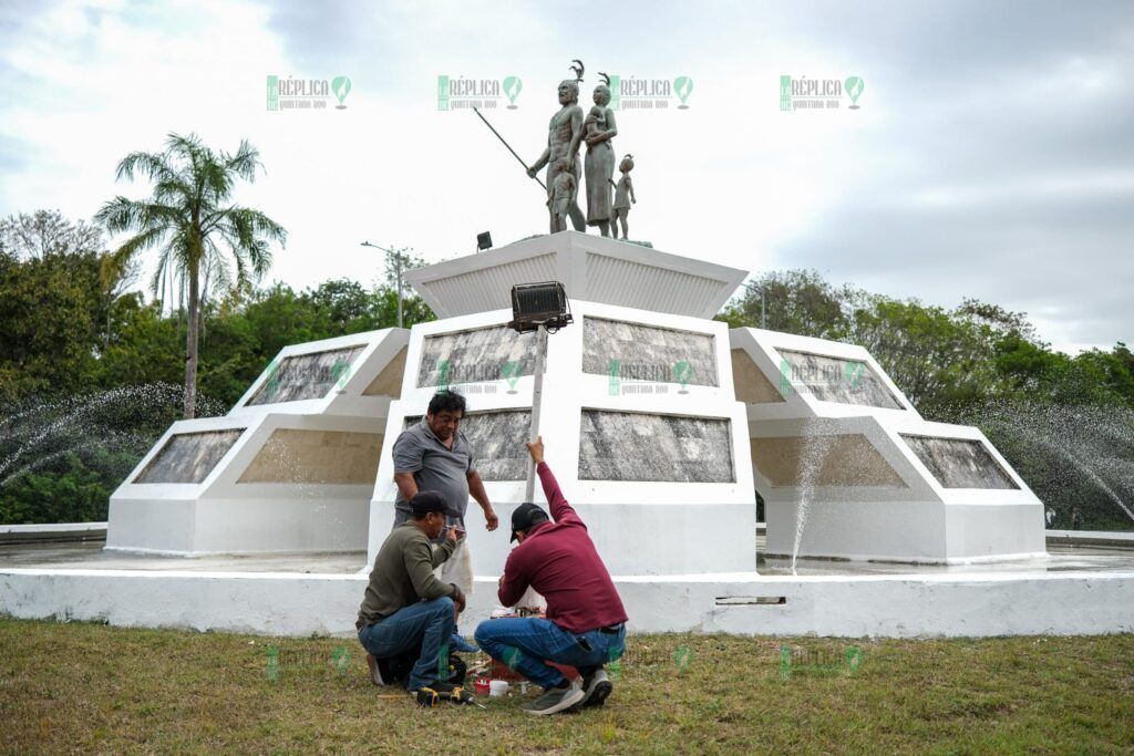 Devuelve Mara Lezama el brillo e importancia a la Glorieta del Mestizaje, en la entrada y salida de Chetumal, la capital