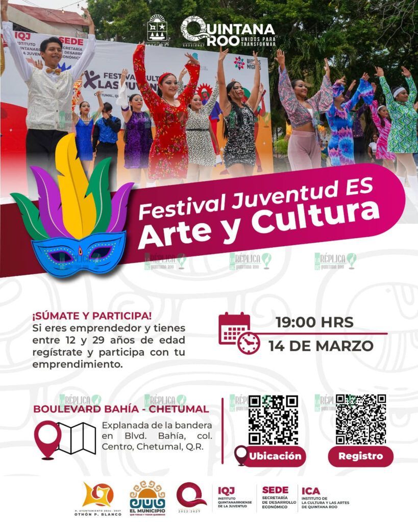 Llevará a cabo IQJ Festival Juventud es Arte y Cultura impulsado en Chetumal